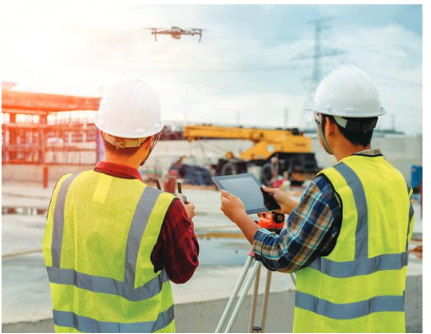 drone on construction job