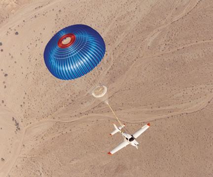 Airplane-size parachute 