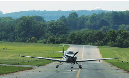 GA aircraft on runway
